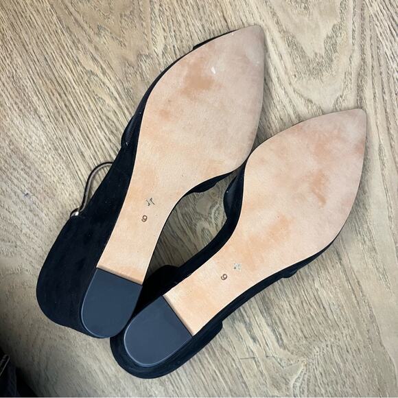 New! Tuckernuck Black Mesh Darcy Wedges Suede Leather Heels Women’s Size 9 - Picture 9 of 10